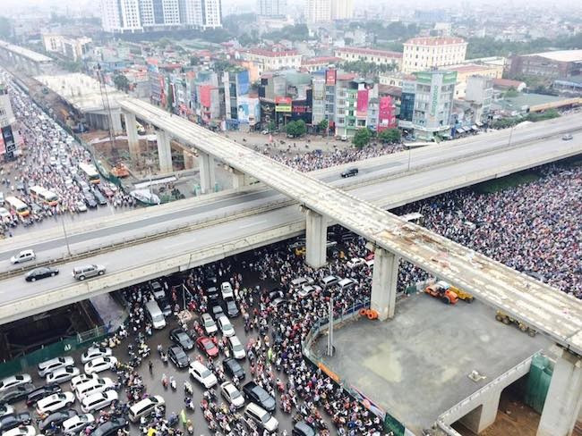 Tình trạng tắc đường tại Hà Nội
